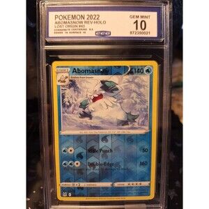 Pokémon 2022 Abomasnow # 43/196 Lost Origin Reverse Holo - CCG 10